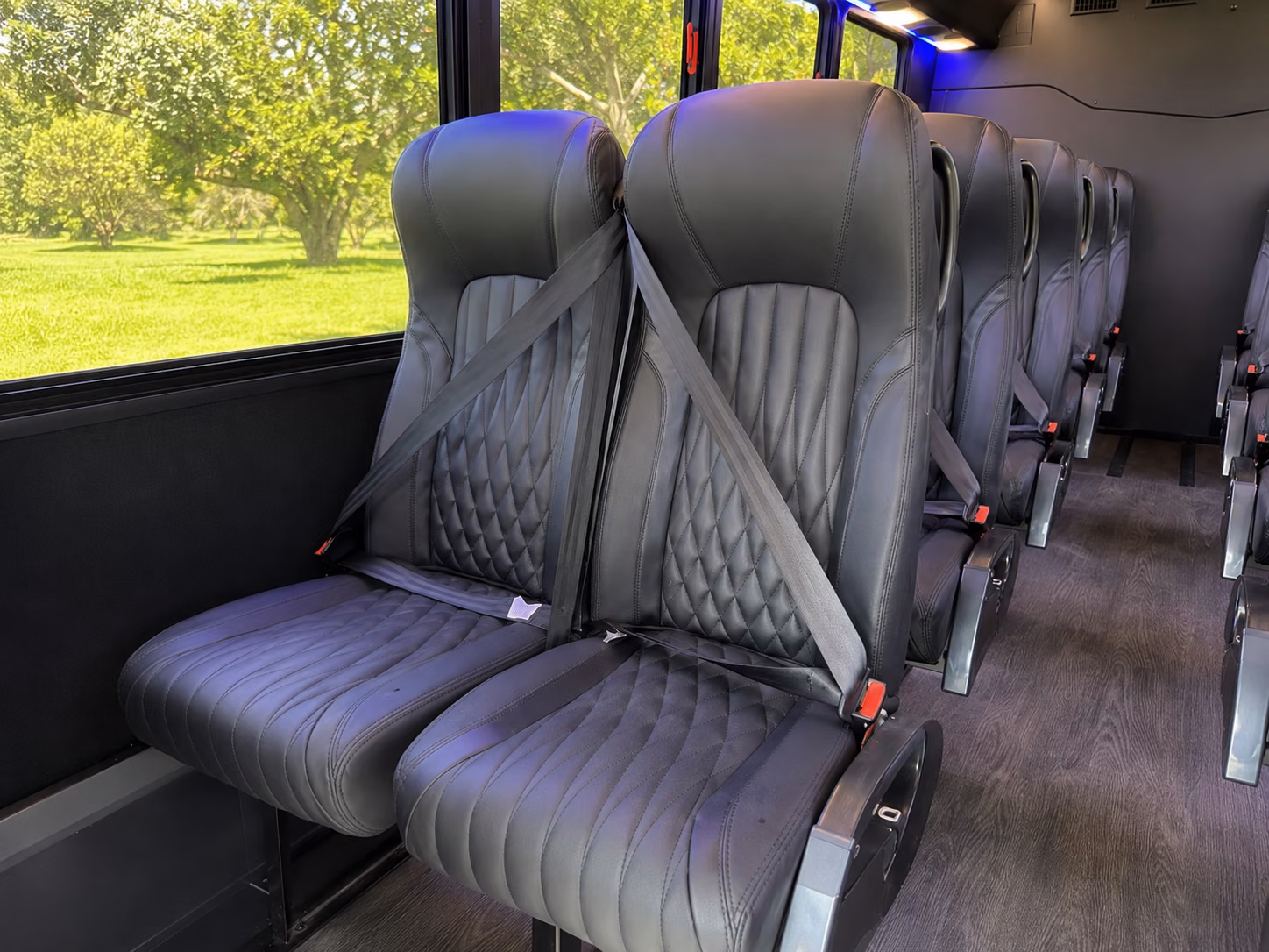roanoke 18 passenger minibus inside