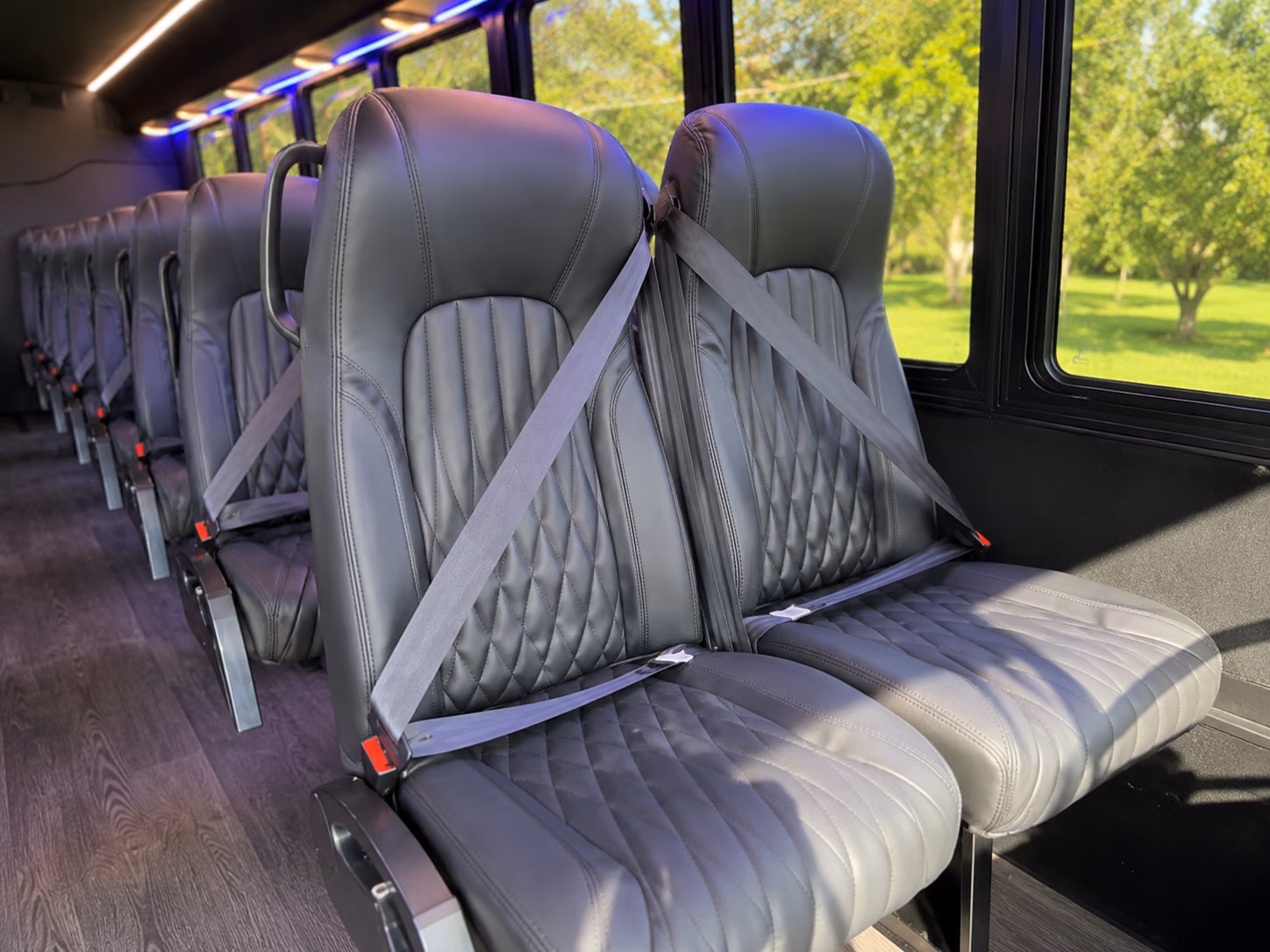 roanoke 18 passenger minibus interior