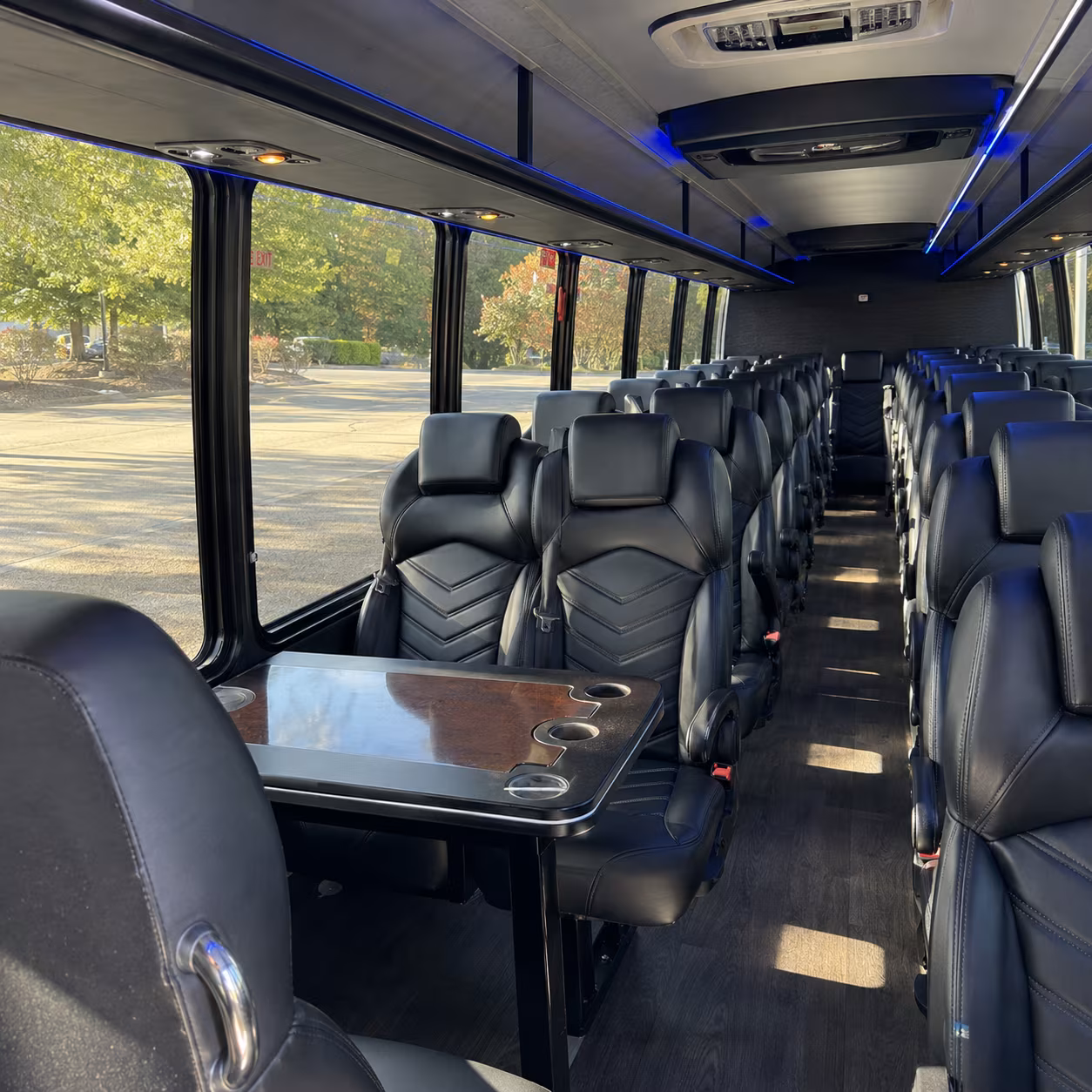 roanoke 25 passenger minibus interior