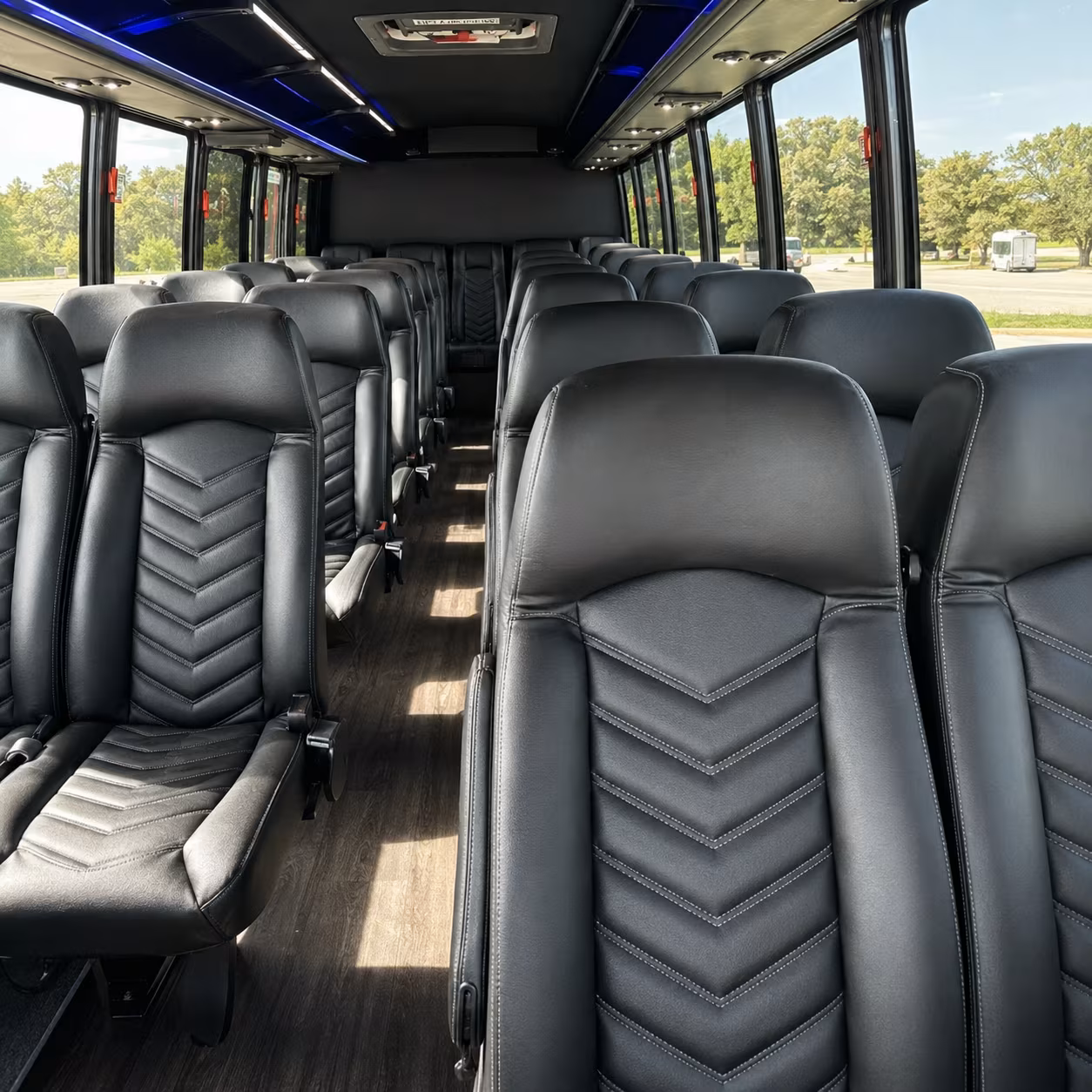 roanoke 28 passenger minibus interior
