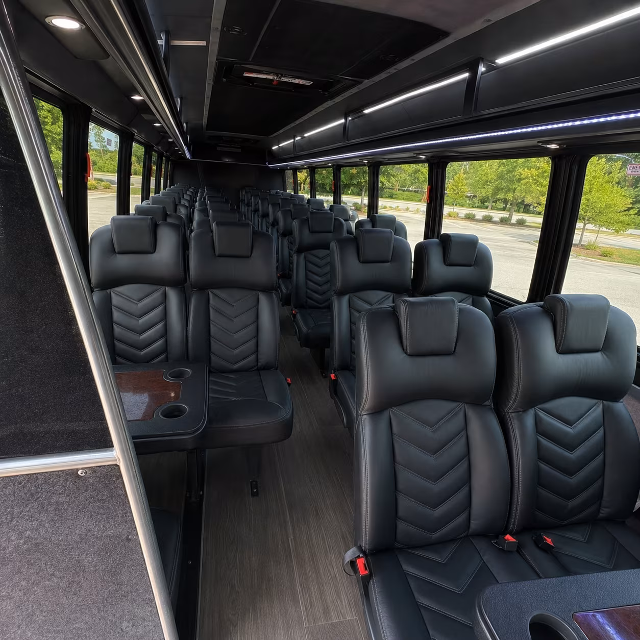 roanoke 35 passenger minibus interior