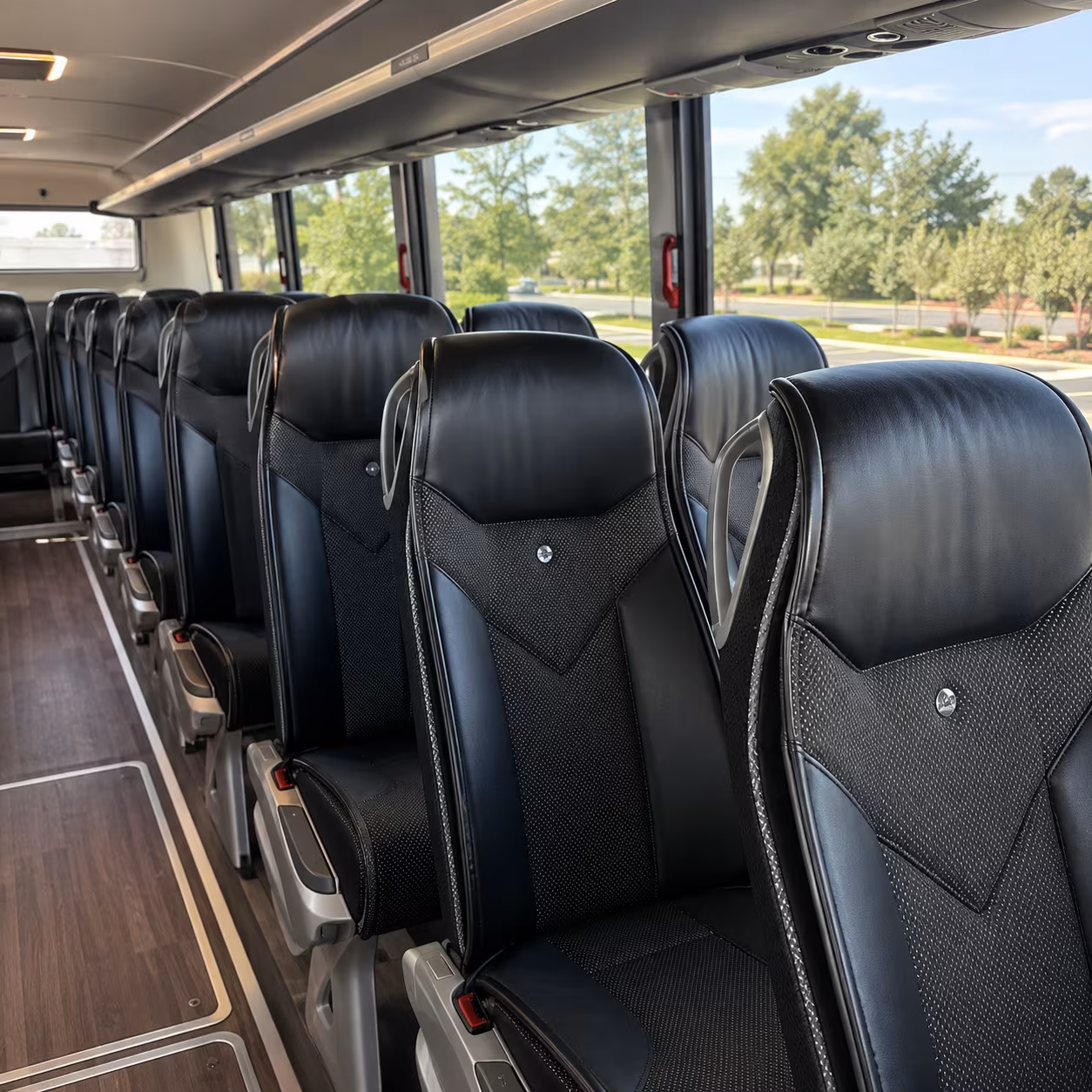 roanoke 45 passenger charter bus interior