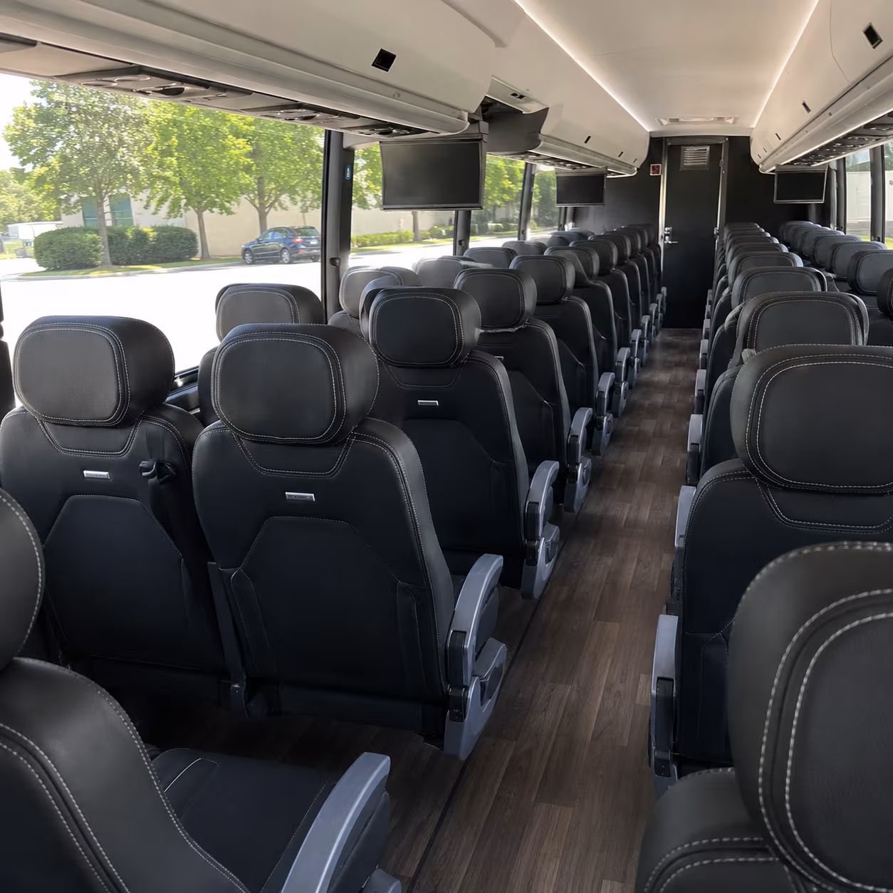 roanoke 56 passenger charter bus interior